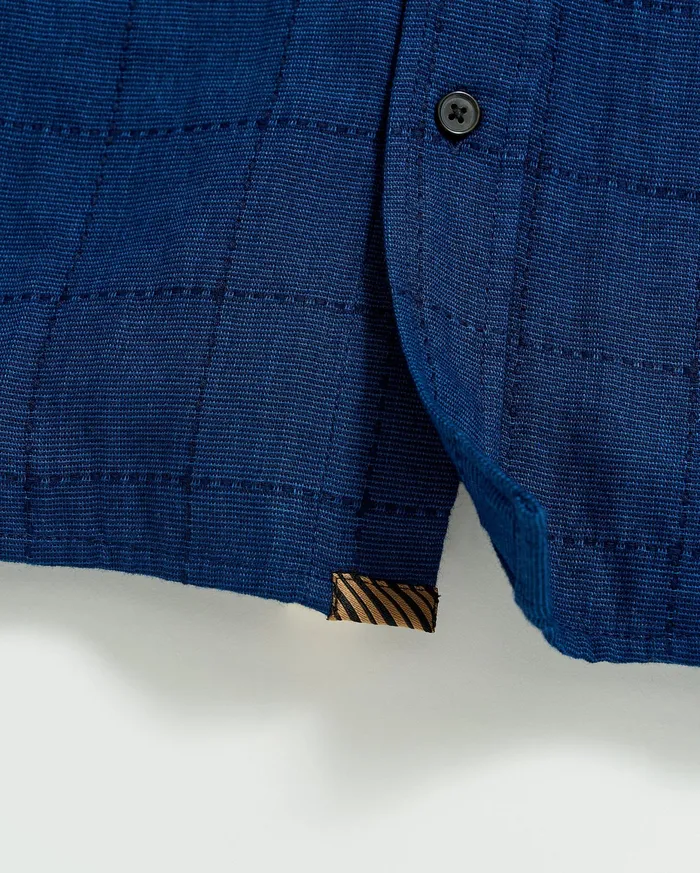 Men Western Shirt Indigo Billy Reid Shirting