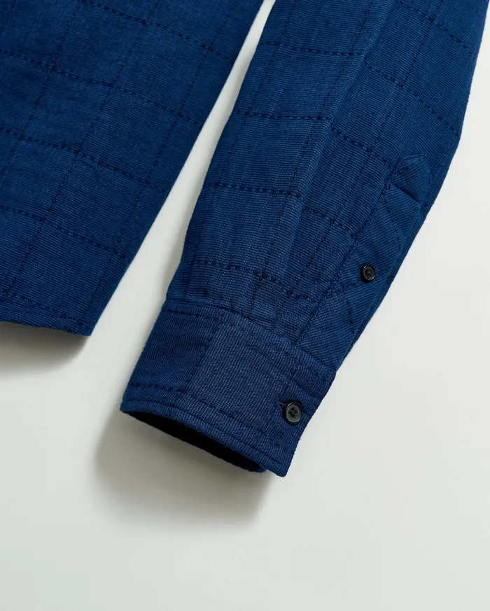 Men Western Shirt Indigo Billy Reid Shirting