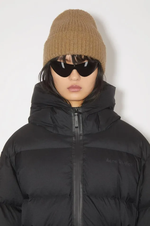 Men Wool Blend Beanie Camel Brown Acne Studios Hats