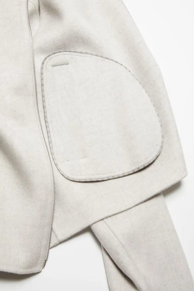 Men Wool Jacket Light Grey Melange Acne Studios Outerwear