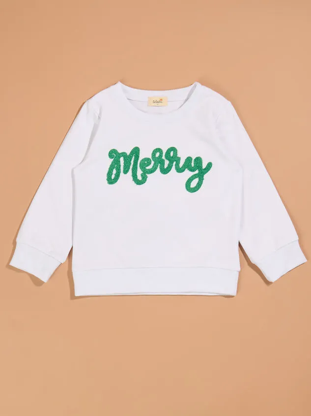 Merry Patch Sweatshirt Greenwhite BoyGender Neutral Altar039d State Tops Merry Patch Sweatshirt Greenwhite BoyGender Neutral Altar039d State Tops