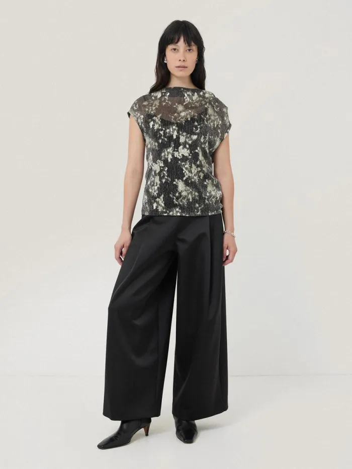 Metallic Asymmetric Top Gold Women Jigsaw Party