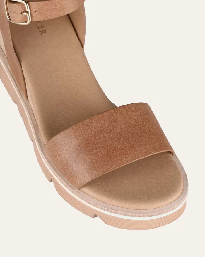 MID HEELS Katie mid heel wedge sandals tan leather 8211 jomercer Women MID HEELS Katie mid heel wedge sandals tan leather 8211 jomercer Women