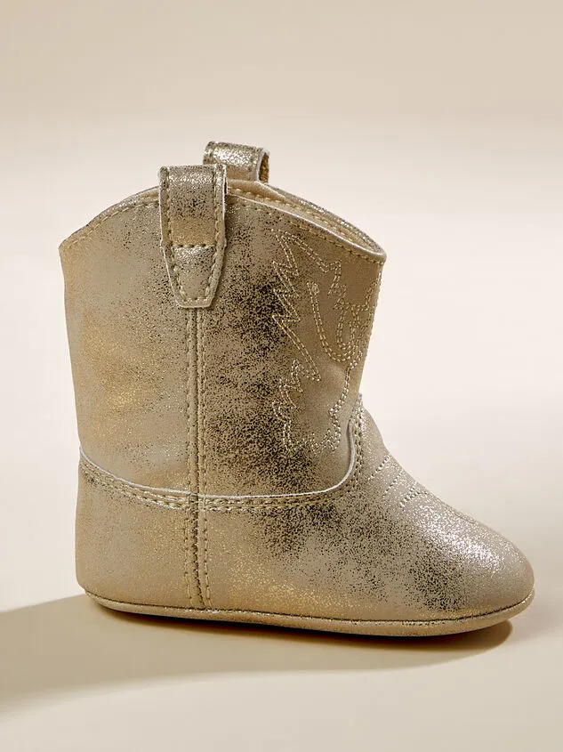 Miller Metallic Cowgirl Newborn Boots Gold GirlBoy Altar039d State Shoes