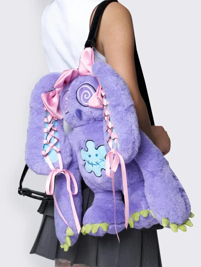 Minga X Ema Gaspar Bunny Plush Backpack Women Minga London Bags Minga X Ema Gaspar Bunny Plush Backpack Women Minga London Bags