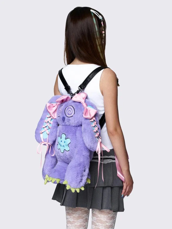 Minga X Ema Gaspar Bunny Plush Backpack Women Minga London Bags Minga X Ema Gaspar Bunny Plush Backpack Women Minga London Bags