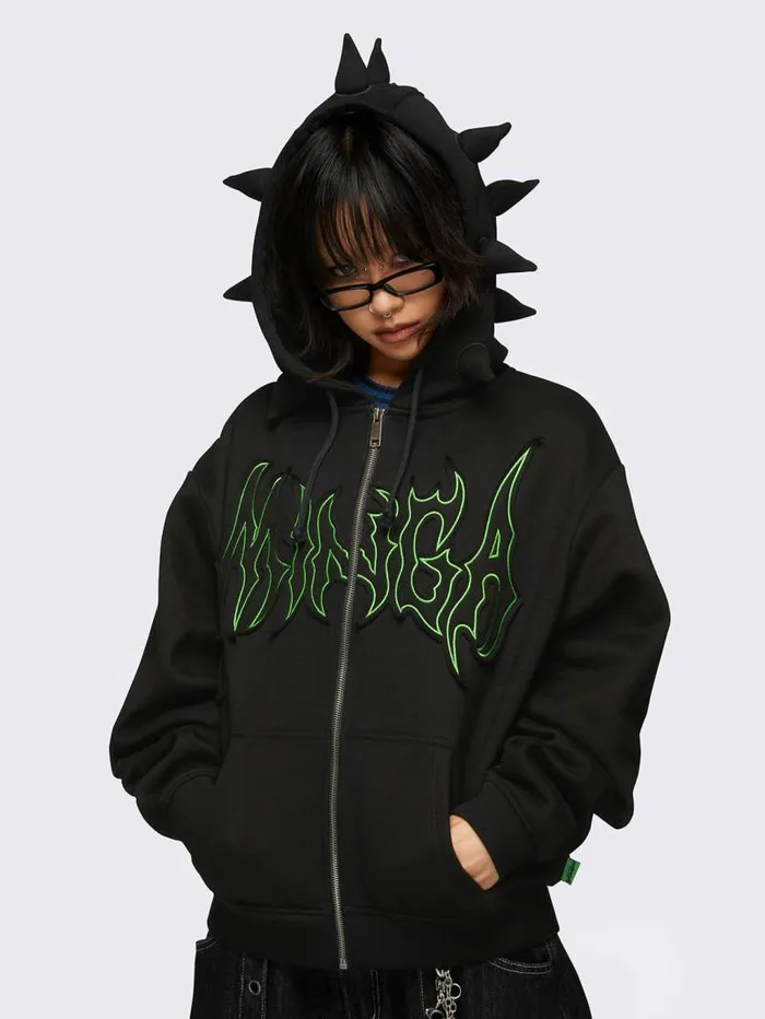 Minga X Energie Gang Spike Zip Up Hoodie Women Minga London Sweatshirts and Hoodies Minga X Energie Gang Spike Zip Up Hoodie Women Minga London Sweatshirts and Hoodies