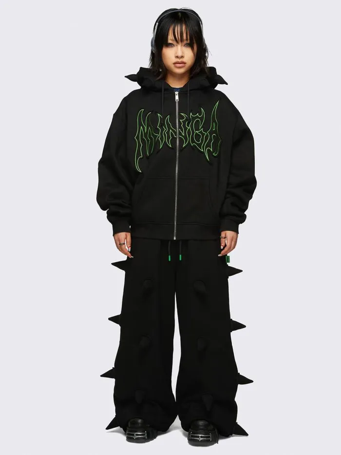 Minga X Energie Gang Spike Zip Up Hoodie Women Minga London Sweatshirts and Hoodies Minga X Energie Gang Spike Zip Up Hoodie Women Minga London Sweatshirts and Hoodies