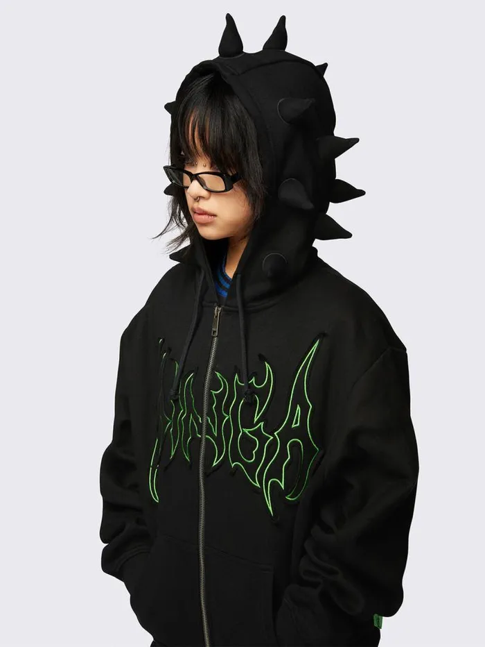 Minga X Energie Gang Spike Zip Up Hoodie Women Minga London Sweatshirts and Hoodies Minga X Energie Gang Spike Zip Up Hoodie Women Minga London Sweatshirts and Hoodies