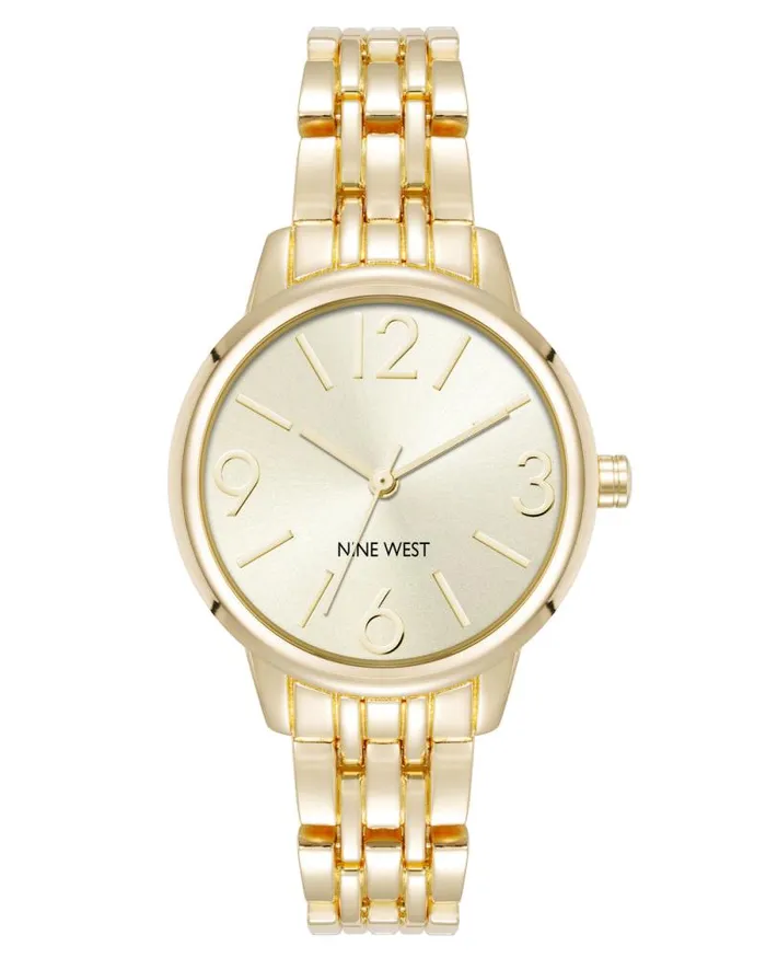 Mini Boyfriend Watch Gold Women Nine West Straps