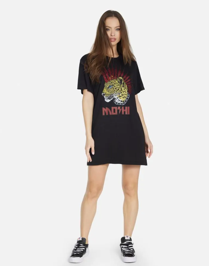 Misty Punk Leopard Black Women Lauren Moshi Dresses