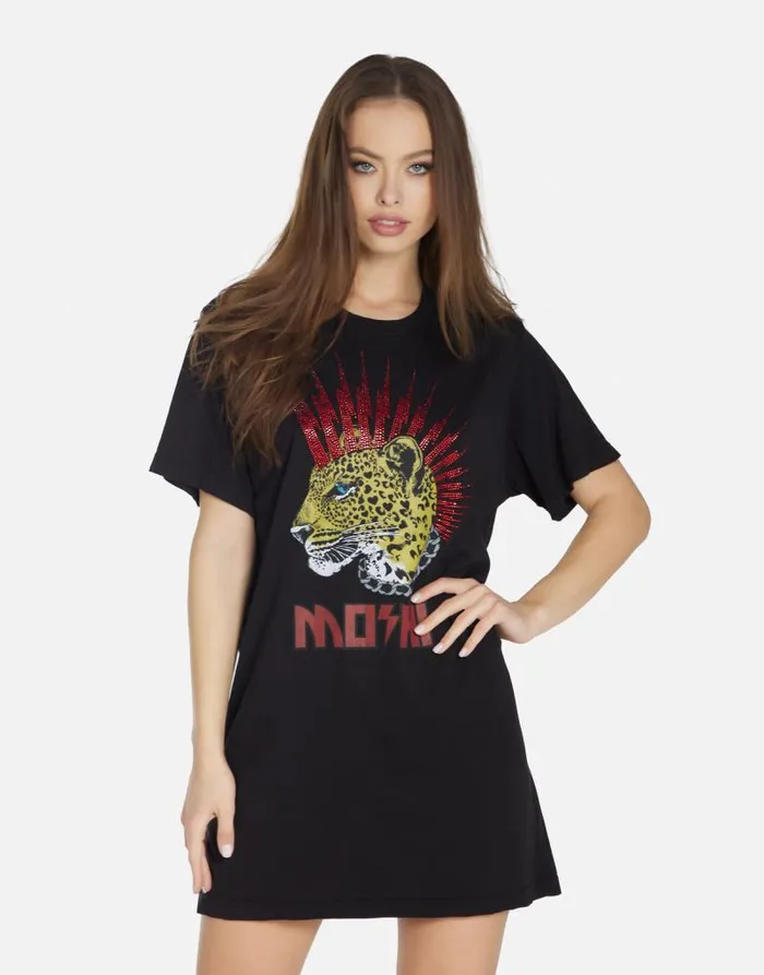 Misty Punk Leopard Black Women Lauren Moshi Dresses