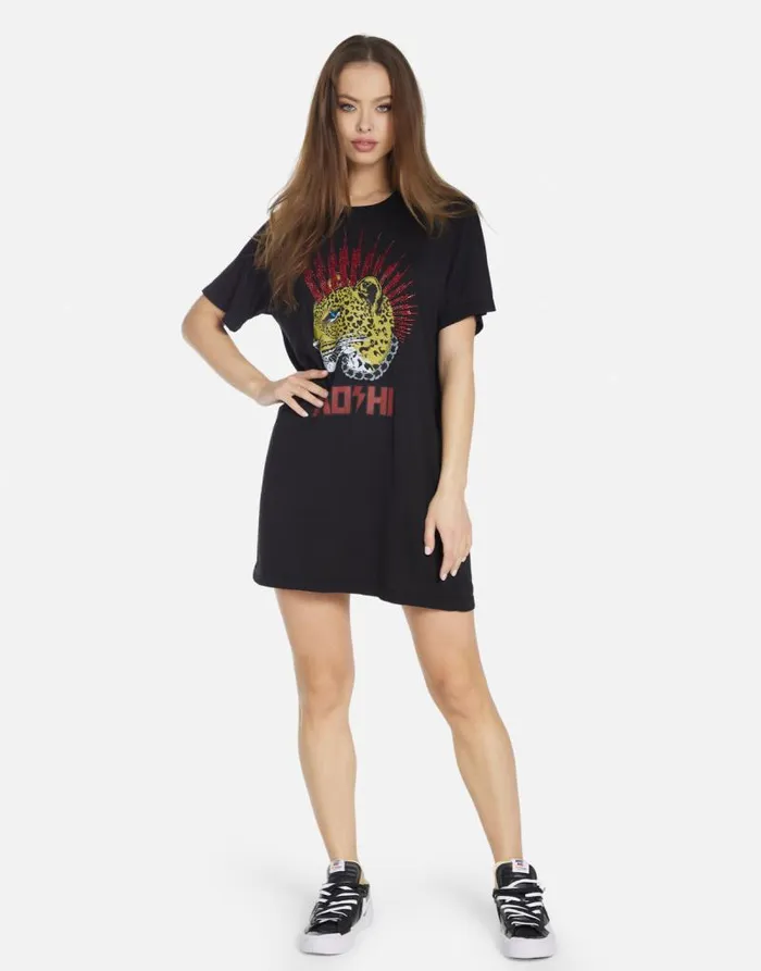 Misty Punk Leopard Black Women Lauren Moshi Dresses