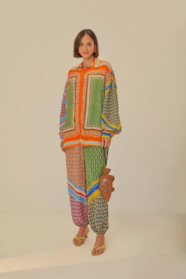 Mixed Cashew Scarf Pants Women FARM Rio Pants
