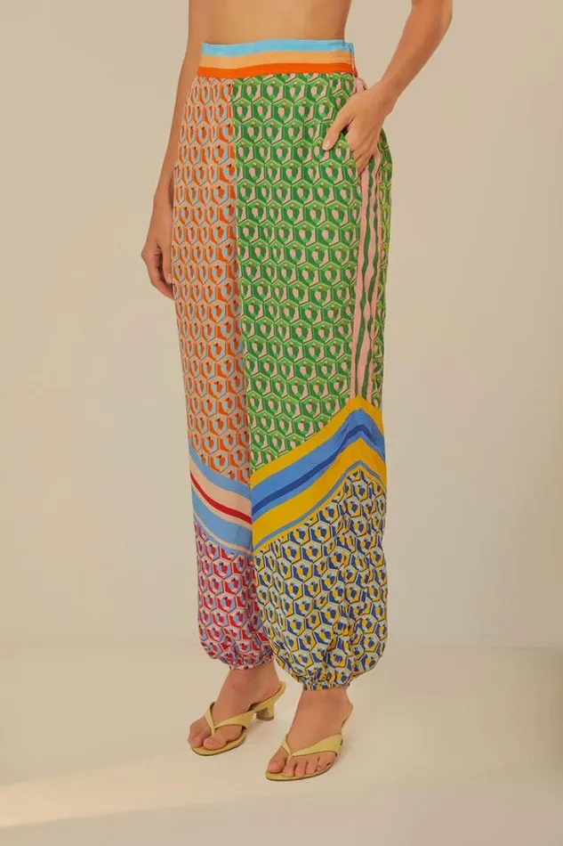 Mixed Cashew Scarf Pants Women FARM Rio Pants