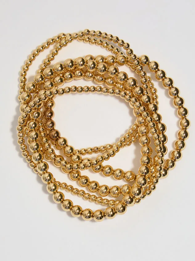 Mixture Beaded Stretch Bracelet Pack Gold Women Altar039d State Bracelets