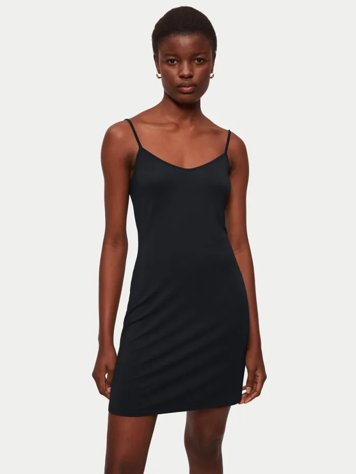 Modal Slip Dress Black Women Jigsaw Pyjamas and Loungewear