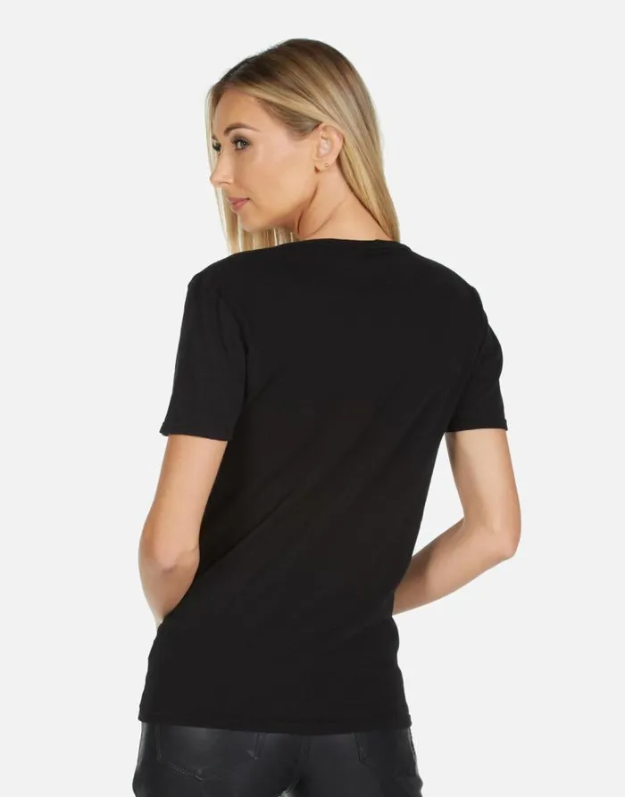 Myra X Aerosmith Skull Black Women Lauren Moshi Short Sleeve