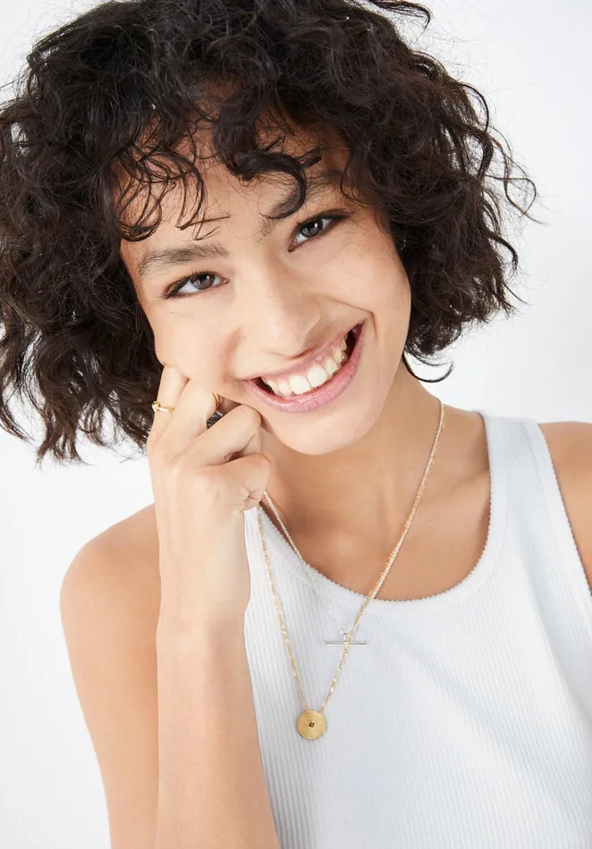 Necklaces Women Hush Makri Coin Hoop Necklace Gold
