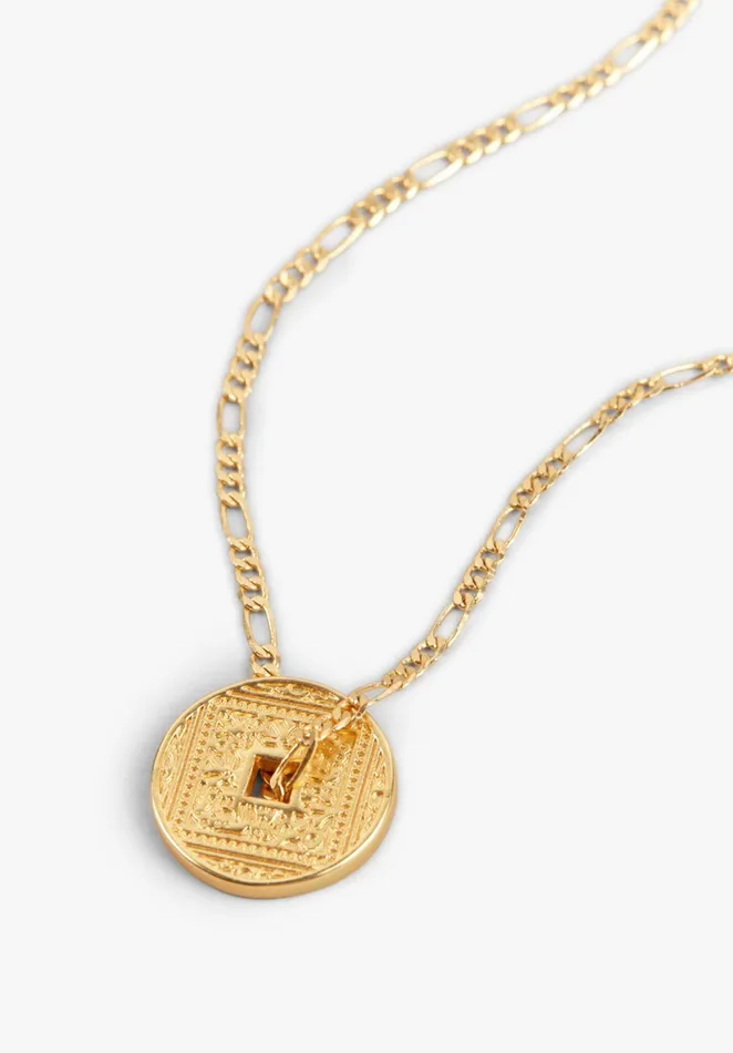 Necklaces Women Hush Makri Coin Hoop Necklace Gold