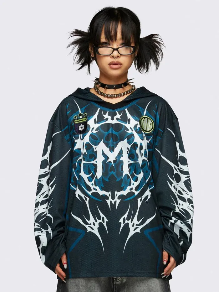 Neo Tribal Jersey Hoodie Women Minga London Tops and TShirts