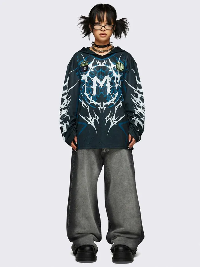Neo Tribal Jersey Hoodie Women Minga London Tops and TShirts Neo Tribal Jersey Hoodie Women Minga London Tops and TShirts