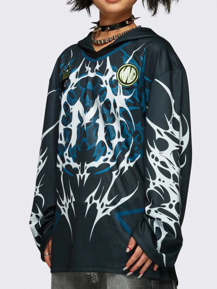 Neo Tribal Jersey Hoodie Women Minga London Tops and TShirts Neo Tribal Jersey Hoodie Women Minga London Tops and TShirts