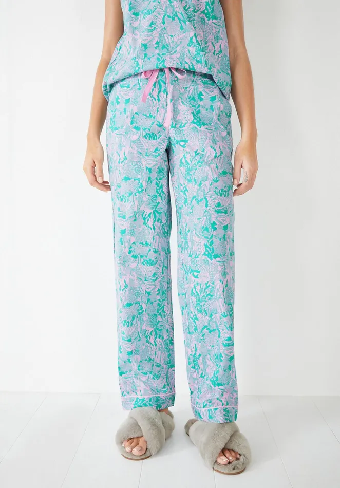 Nightwear Women Hush Isla Printed Cami Pyjamas Sea Lifegreen Pink