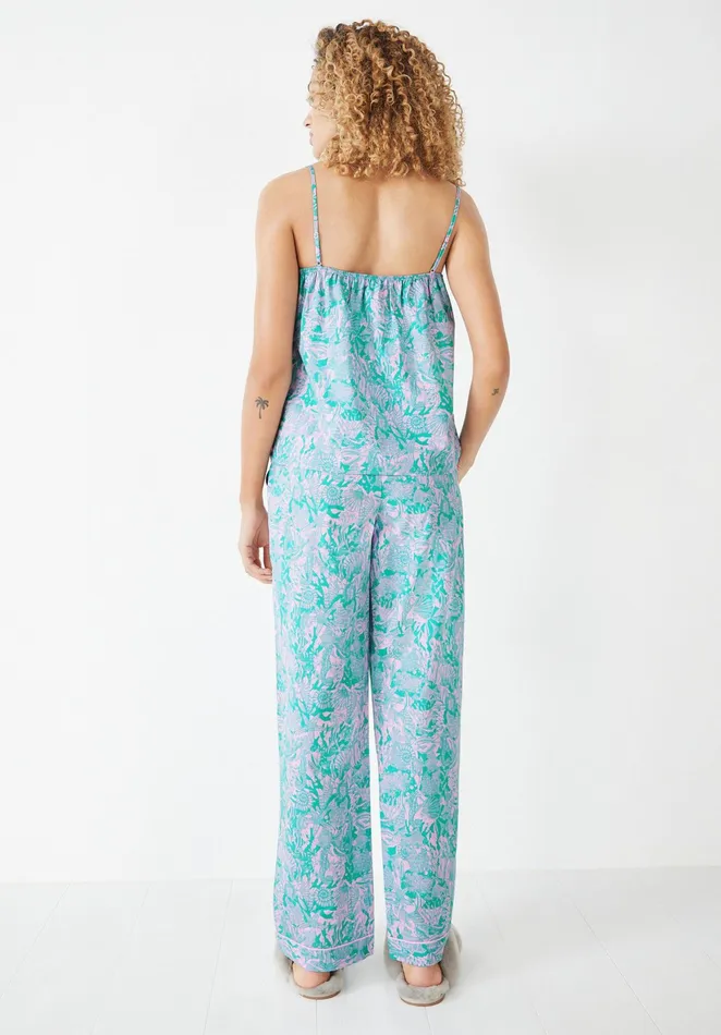 Nightwear Women Hush Isla Printed Cami Pyjamas Sea Lifegreen Pink