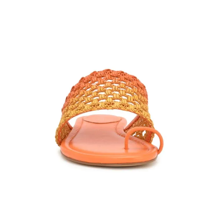 Nolah Flat Slide Sandals Orange Yellow Ombre Women Nine West Sandals Nolah Flat Slide Sandals Orange Yellow Ombre Women Nine West Sandals