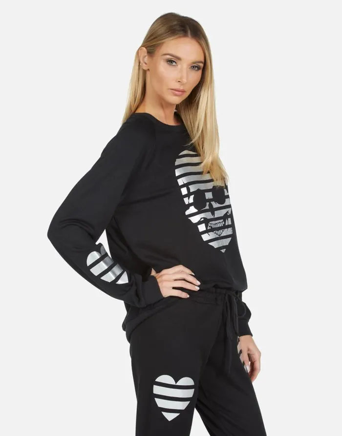 Noleta Stripe Skull Black Women Lauren Moshi Long Sleeve