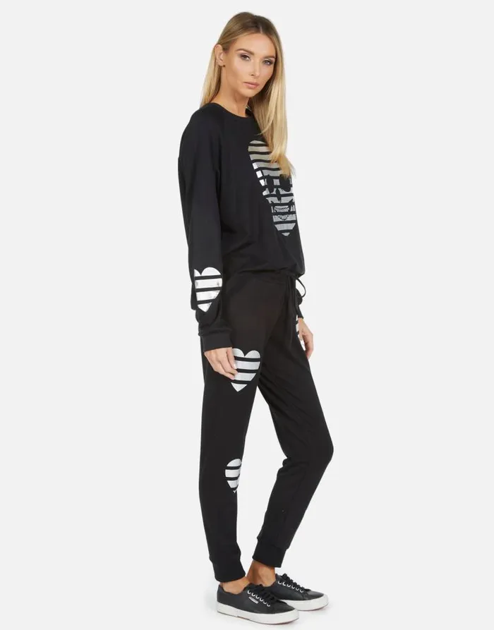 Noleta Stripe Skull Black Women Lauren Moshi Long Sleeve