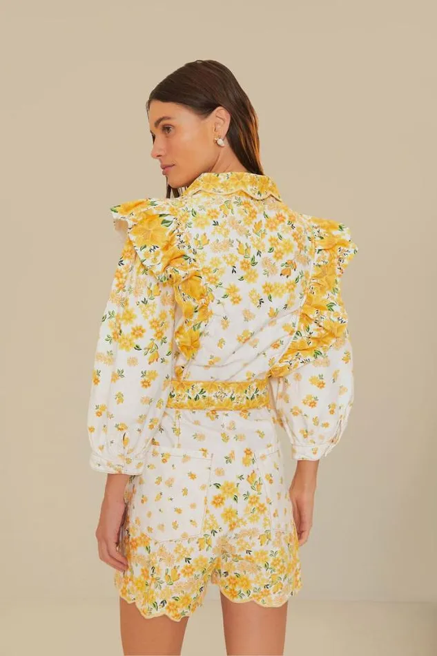 OffWhite Azaleia Lapel Romper Women FARM Rio Rompers