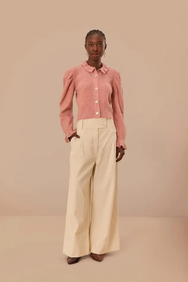 OffWhite Double Waistband Pants Women FARM Rio Pants