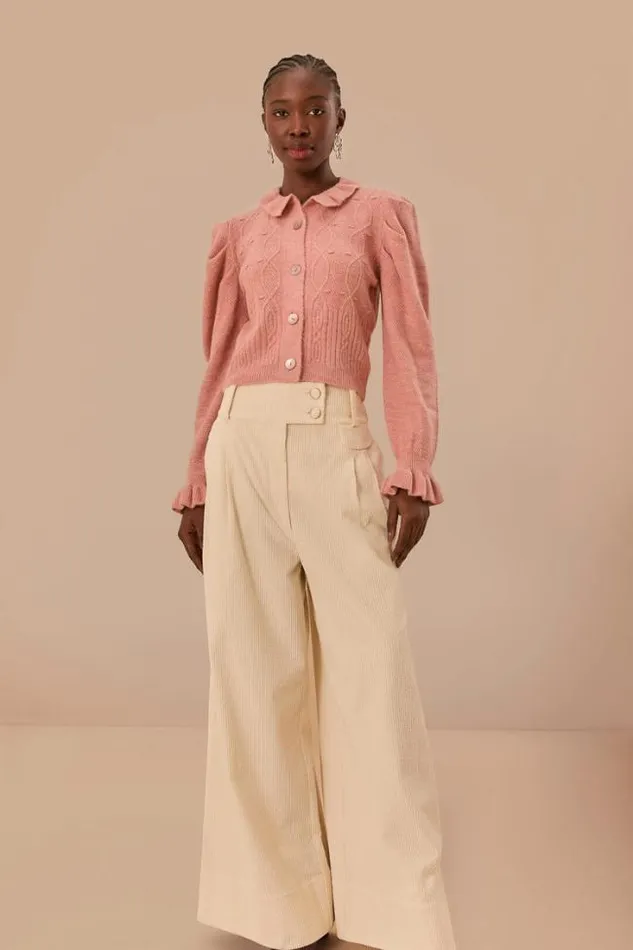 OffWhite Double Waistband Pants Women FARM Rio Pants