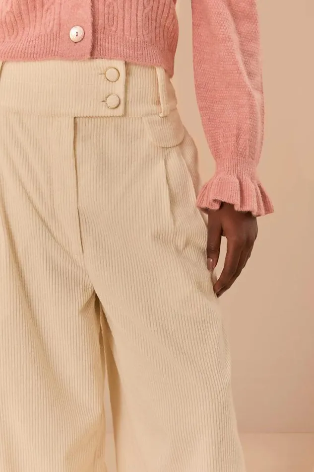 OffWhite Double Waistband Pants Women FARM Rio Pants