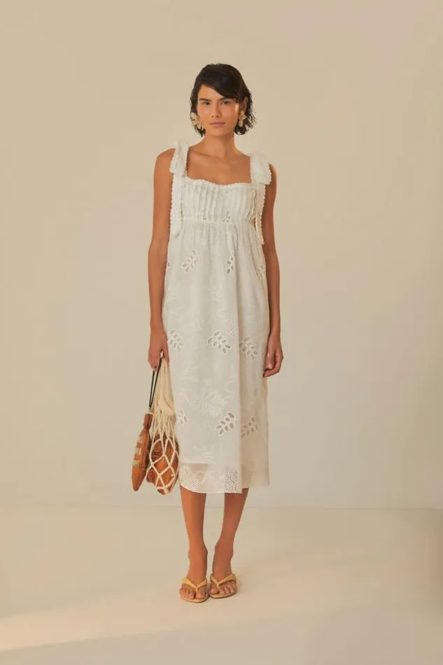 OffWhite Midi Dress Women FARM Rio Midi Dresses