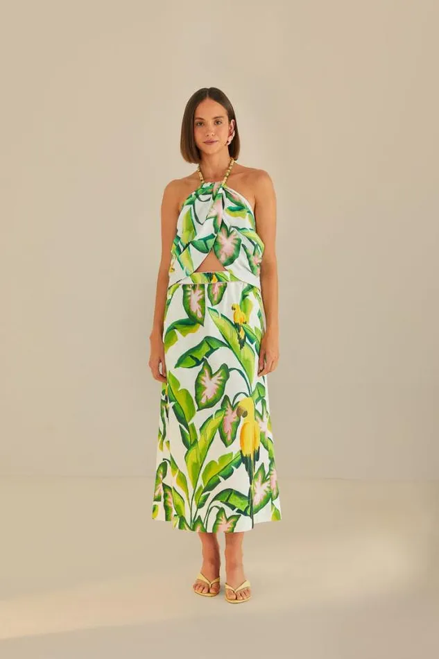 OffWhite Summer Foliage Skirt Women FARM Rio Skirts