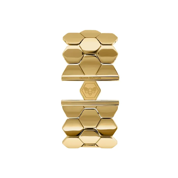 Olivia Burton Bracelets Women Honeycomb Gold Plated Cuff Bracelet