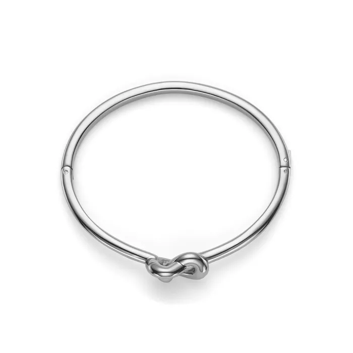 Olivia Burton Bracelets Women Lovers Knot Silver Tone Bangle