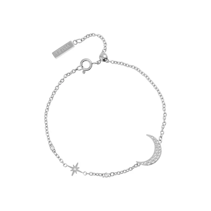 Olivia Burton Bracelets Women North Star and Moon Silver Bracelet