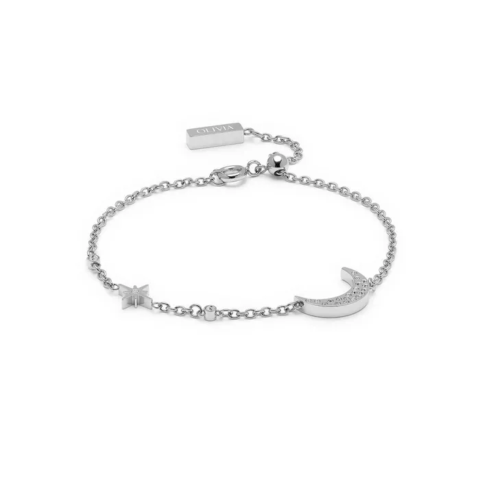 Olivia Burton Bracelets Women North Star and Moon Silver Bracelet