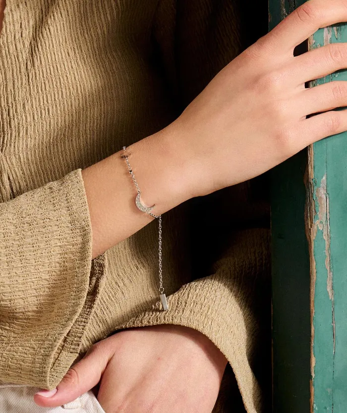 Olivia Burton Bracelets Women North Star and Moon Silver Bracelet