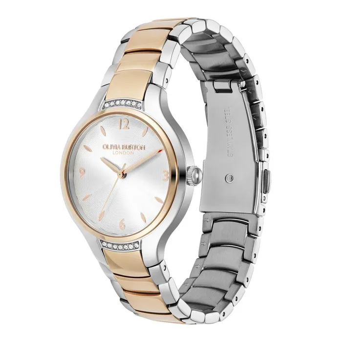 Olivia Burton Classic Watches Women 34mm Lea White and Two Tone Bracelet Watch