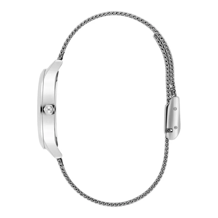 Olivia Burton Classic Watches Women 36mm Wonderlust White and Silver Mesh Watch