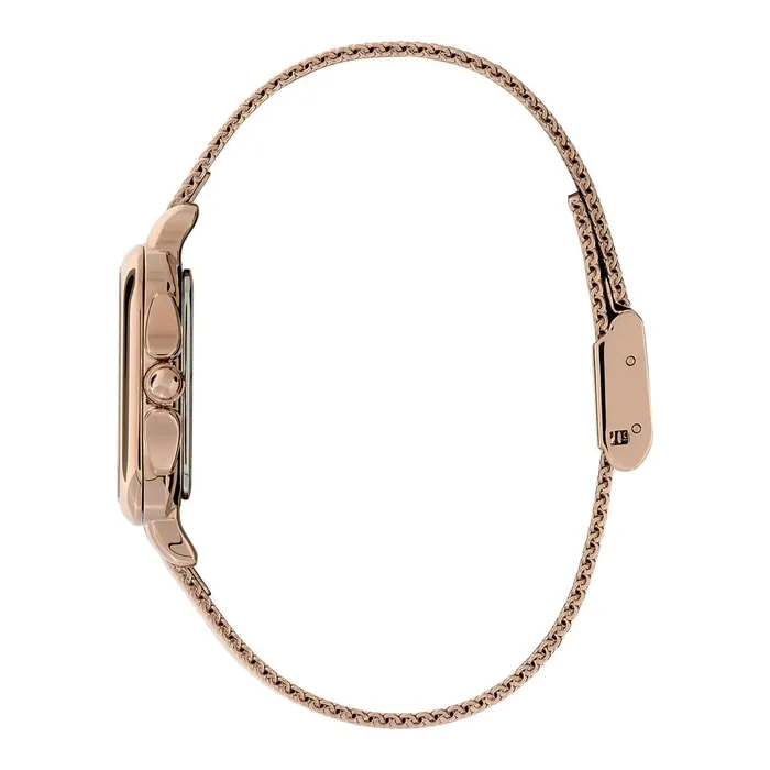 Olivia Burton Color Dial Watches Women 28mm Grosvenor Mushroom and Carnation Gold Mesh Watch