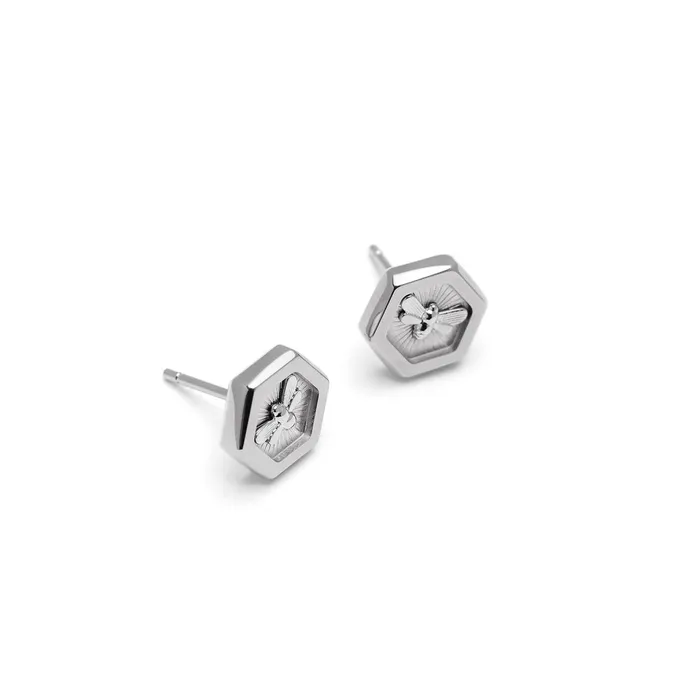 Olivia Burton Earrings Women Minima Bee Silver Stud Earrings