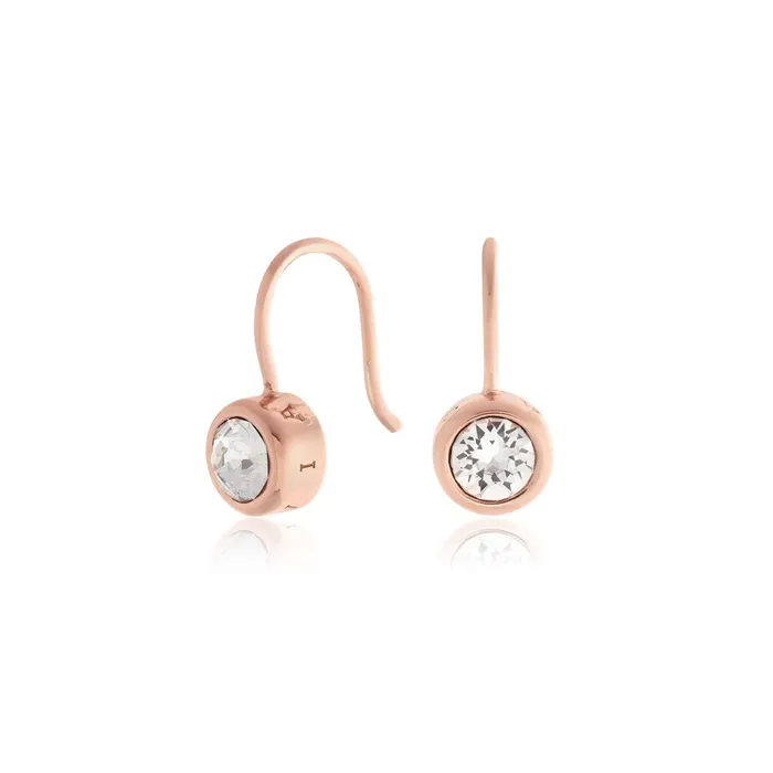 Olivia Burton Earrings Women Rose Gold Bezel Drop Earrings