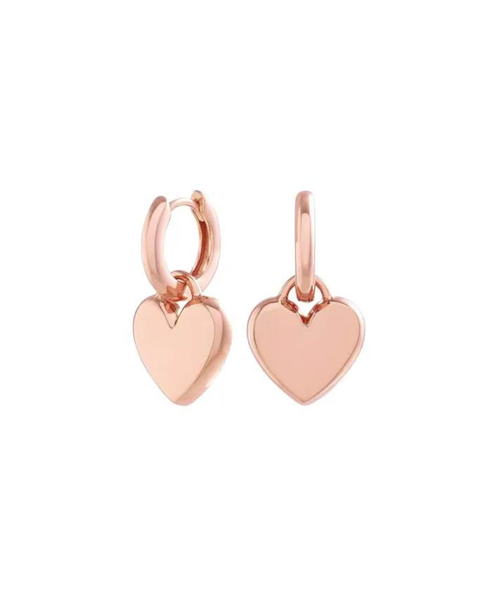 Olivia Burton Earrings Women Rose Gold Heart Huggie Hoops