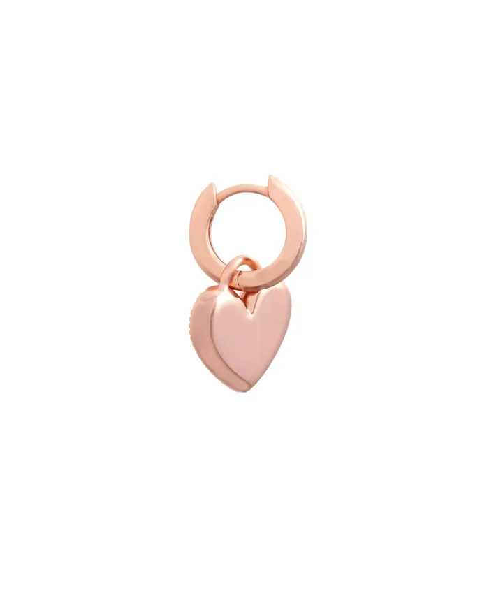 Olivia Burton Earrings Women Rose Gold Heart Huggie Hoops